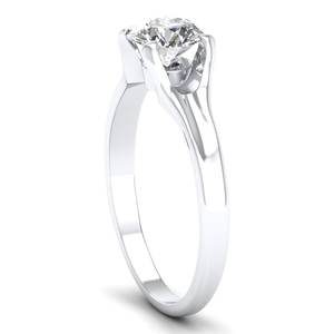 Anillos de moissanita REYES de plata de ley 925 con corte redondo de 1 quilate, certificados por GRA, para mujer, los más vendidos, regalo de compromiso, joyería fina - Product Image 3