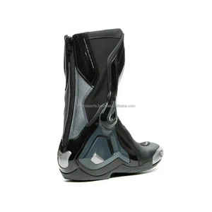 Vente en gros de bottes d'équitation en cuir véritable véritable bottes de moto motocross noires chaussures de moto à vendre - Product Image 5