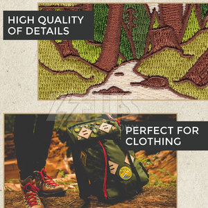 Professional Design Woven Style Embroidery <b>Patches</b> For Apparel Decoration Embroidery <b>Patches</b> - Product Image 5