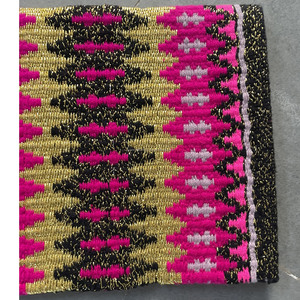 High Quality Double Weaved Western Show Horse Saddle Blanket Golden Glitter New Zealand <b>Wool</b> FHS NZ103 - Product Image 2
