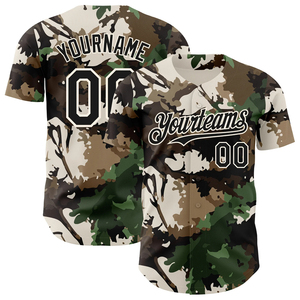 Custom Logo Printed Camo Baseball Jersey Breathable 100% Polyester Short Sleeve Unisex All Seasons Uniform - Product Image 5