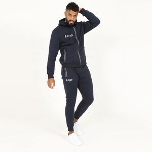 Chándal personalizado de IMC-53817 para hombre, traje de chándal ajustado para trotar, ropa deportiva, chándal de algodón y poliéster, 2 piezas, 2021 - Product Image 3