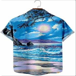 Men's Solid Casual Hawaiian <b>Shirt</b> Short Sleeve Turn-down Collar Spandex/<b>Polyester</b> Breathable Summer Vacation <b>Shirts</b> Photo Print - Product Image 2