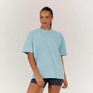 Heavyweight Cotton Logo Front Plus Size Men Women Acid Wash Distressed T-<b>shirt</b> Print Oversize Custom Vintage Women's T-<b>Shirt</b> - Product Image 1