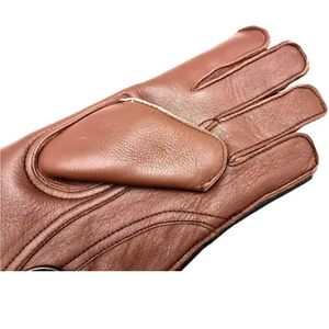 Guante de cetrería profesional para hombre, hecho de cuero genuino – Guante extra largo y resistente con protección reforzada - Product Image 5