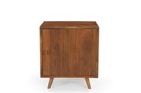 Table de chevet en bois rainuré, meubles pour la maison