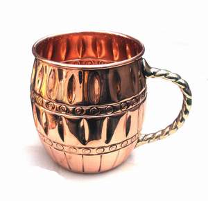 Taza de Cobre Martillado Hecha a Mano, Libre de BPA, Estilo Vintage Moscow Mule, Ecológica, con Asa Personalizada, para Comer y Beber en Navidad - Product Image 5
