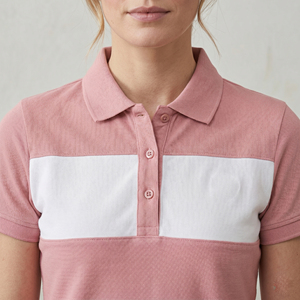 Custom Pink Color Polo Shirt Women's Knitted 100% Cotton Turn <b>Down</b> Collar Polo Tee Ladies Slim Fit Short Sleeve Polo Shirt Women - Product Image 4