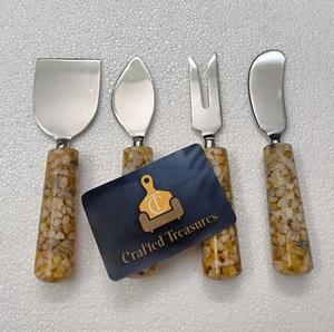 Juego de Cuchillos para Queso de Acero Inoxidable con Diseño de Resina y Piedra, Último Diseño 2026, Accesorios de Cocina - Product Image 6