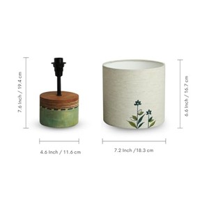 Hand-Painted Mango Wood <b>Table</b> Lamp Base Rajasthani Design Wholesale - Product Image 5
