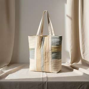 กระเป๋าผ้าแคนธาบุผ้าคอตตอนดีไซน์โบฮีเมียนทอมือเย็บระบายอากาศฤดูร้อนสิ่งจำเป็นสำหรับการส่งเสริมการขายกระเป๋าโท้ท - Product Image 1