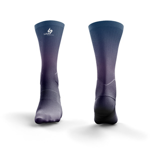 Crew Knitted Sports Socks Custom Digital Printed Men's Spandex/<b>Nylon</b>/Cotton Blend Yoga Basketball Eco Friendly Anti <b>Slip</b> Socks - Product Image 1