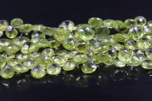 Peridoto 100% Natural, Cuentas de Piedra Facetadas en Forma de Corazón de 5x7mm, Hilos de 8 Pulgadas, Gema Natural para la Fabricación de Joyas - Product Image 6