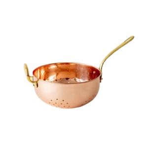 Passoire de cuisine robuste en maille de cuivre avec poignée en laiton ou en cuivre pour la restauration (vente en gros) - Product Image 3