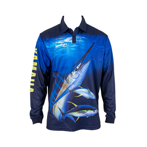 Camisa de Pesca Ligera de Primavera 100% Algodón, Talla Grande, Ropa Deportiva, Manga Larga, Secado Rápido, Sublimada para Hombre - Product Image 1