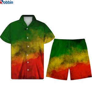 Summer Collection Customized Mens Button up Shirt Short Sleeve Beach <b>Pant</b> Summer Hot Sales Men's Suit Comfortable and Breathable - Product Image 2