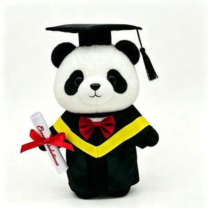 Peluche Lapin de Remise de Diplôme avec Toque Noire, Robe Jaune, Nœud Rouge et Diplôme dans les Mains, 31cm-50cm, Unisexe - Product Image 5
