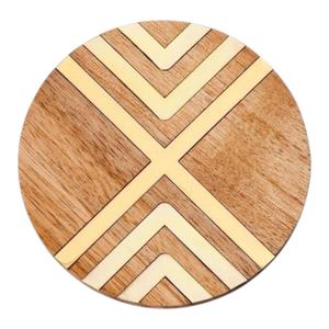Imperial Crafted Home Handmade Wood 300mm Costers Modern Customized Thickness Drink Coaster <b>Heat</b> Resistant <b>Reusable</b> Mats Home - Product Image 1