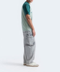 Custom <b>Men</b> Acid Wash Knitted <b>Silk</b> Screen Printed T-<b>Shirt</b> Streetwear Hip Hop 100% Cotton with Logo Customize Oversized Vintage - Product Image 4