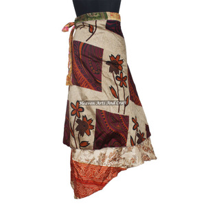 100 Formas de Usar el Pañuelo Mágico de Seda Vintage de la India, 38 Pulgadas, 2 Capas, Reversible, Pañuelo Largo de Seda para Envolver, Tipo Sari - Product Image 1