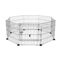 Clôture en tuyaux de fer Kanning pour chats, chiens et petits animaux, assemblage par boutons-pression, utilisation en extérieur/en intérieur/en voyage, barrière anti-évasion