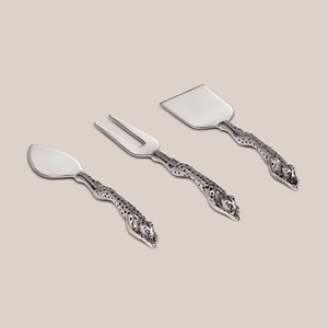Elegante Juego de Cuchillos para Queso de Metal con Mangos de Crema, Aptos para Lavavajillas, para Bodas y Fiestas - Product Image 4