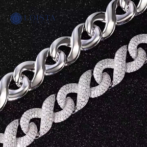 IGI Certified Lab Grown Diamond Hip Hop Cuban Link <b>Chain</b> Necklace In Gold <b>Iced</b> <b>Out</b> <b>Chain</b> for Men - Product Image 3