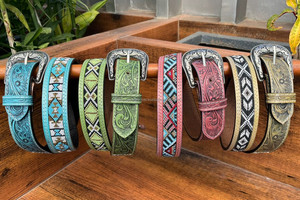 Cinturón con cuentas de cuero mecanizado a mano de diseñador de moda personalizado, hebilla de cuero genuino de aleación de Zinc de alta calidad, cinturones para hombres y mujeres - Product Image 6