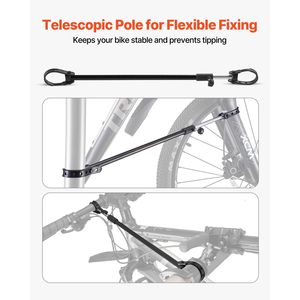 Support de réparation de vélo robuste, capacité maximale de 110 lb, hauteur réglable de 40,3 à 59,4 cm, avec grand plateau à outils, pliable - Product Image 5