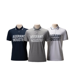 T-shirt polo de sport Logo personnalisé polo de golf à manches courtes imprimé vierge pour hommes évacuation de l'humidité - Product Image 2