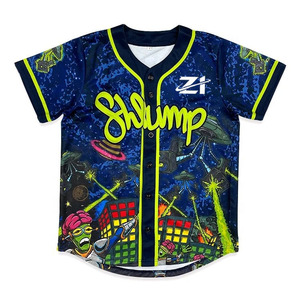 Camiseta de Béisbol Personalizada con Bordado, Manga Corta, 100% Poliéster, Transpirable, Precio Económico al por Mayor, Mejor Diseño - Product Image 2