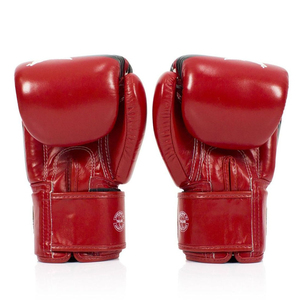 Gants de boxe Muay Thai de qualité supérieure, style mexicain, imprimés sur mesure, rouges, confortables, fabrication OEM. - Product Image 5