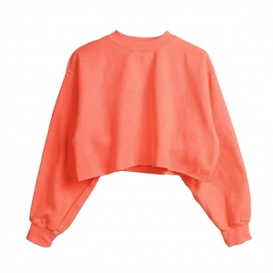 Sudadera Corta Informal para Mujer, Cuello Redondo, Manga Larga, Corte Holgado, Tela Suave, Ropa Personalizada con Etiqueta Privada - Product Image 5