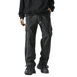 Wholesale <b>Men</b> Casual <b>Cargo</b> Pants Piping Contrast <b>Joggers</b> Streetwear Custom OEM ODM - Product Image 1