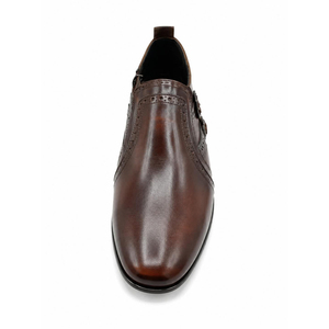 Chaussures habillées britanniques en cuir pleine fleur faites à la main, personnalisables, à bout pointu, avec boucle simple, anti-perforation et antidérapantes, pour l'automne - Product Image 3