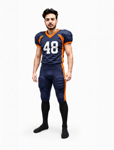 Custom American <b>Football</b> Teamwear Set Wholesale <b>Football</b> Uniform Jersey Pants And Team Apparel Bulk Game Training Clothing - Product Image 2