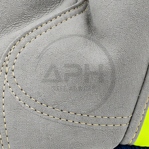 Custom Design Fluorescent Yellow Navy Blue Palm Grip Full Finger <b>Knit</b> Cuff Industrial Hand Wear High Visibility Work <b>Gloves</b> - Product Image 6
