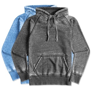 Sweat à capuche oversize pour homme en mélange de coton épais, effet délavé vintage, doux au toucher - Product Image 6