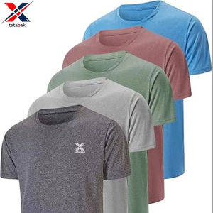 T-shirt respirant anti-plis écologique pour homme en 100 % coton, tissu épais 180 g/m², manches courtes, teint uni, transfert thermique - Product Image 1