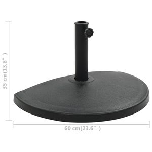 Base per Ombrellone in Poliresina Pesante Nera, Supporto Standard per Ombrelloni da Patio e Basi - Product Image 6