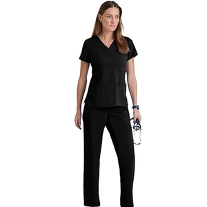 Uniformes Médicos de Manga Corta para Hombre, Conjuntos de Uniformes de Hospital a la Moda, Tejido de Spandex/Poliéster con Detección de Agujas - Product Image 4