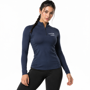 Fabricant de vêtements de fitness en gros – T-shirt de compression doux au toucher pour femme – Haut de sous-vêtement technique pour femme – Évacuation de l'humidité – Course à pied et entraînement - Product Image 1