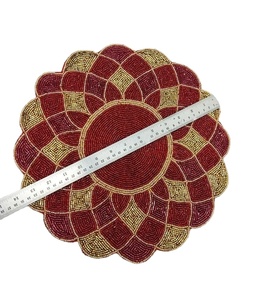 Mantel Individual Bordado Estilo Mandala Colorido, Mantel Individual con Cuentas para Comedor, Bodas, Hogar, Hoteles, Fiestas a Precio de Descuento - Product Image 1