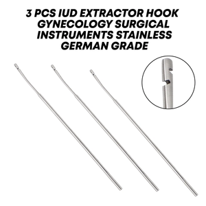ชุดเครื่องมือผ่าตัดทางนรีเวช ตะขอถอด IUD สแตนเลส 3 ชิ้น ชุดอุปกรณ์ถอด IUD แบบใช้ซ้ำได้ - Product Image 1