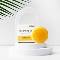 Jabón Facial Sólido Artesanal Hidratante con Miel Herbal y Propóleo OEM 100g, Barra Limpiadora Coreana para Adultos y Mujeres