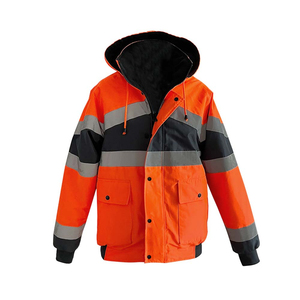 Wholesale High Visibility Safety <b>Hoodie</b> 1 <b>Orange</b> Super Quality Factory OEM Logo Custom Work Uniform Reflective Safety <b>Hoodie</b> - Product Image 1