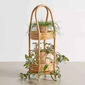 Support de plante pour balcon, étagère pour pot de fleurs, support de sol en rotin, accessoires de jardin, étagères pour plantes - Product Image 4