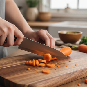 Tabla de cortar gruesa de madera de acacia premium con asas | Tabla de Cortar y Servir para Cocina, para Carne, Pan, Queso y Fruta - Product Image 4