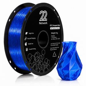 เส้นพลาสติก PETG สีฟ้าใส ขนาด 1.75 มม. น้ำหนัก 1 กก. สำหรับเครื่องพิมพ์ 3 มิติ ความทนทานสูง ขายส่งจำนวนมาก - Product Image 1