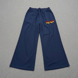 New Fashion <b>Women</b> <b>Navy</b> <b>Blue</b> Wide Leg Sweatpants Custom Loose Fit Lounge <b>Joggers</b> Breathable Casual Streetwear Trousers - Product Image 6